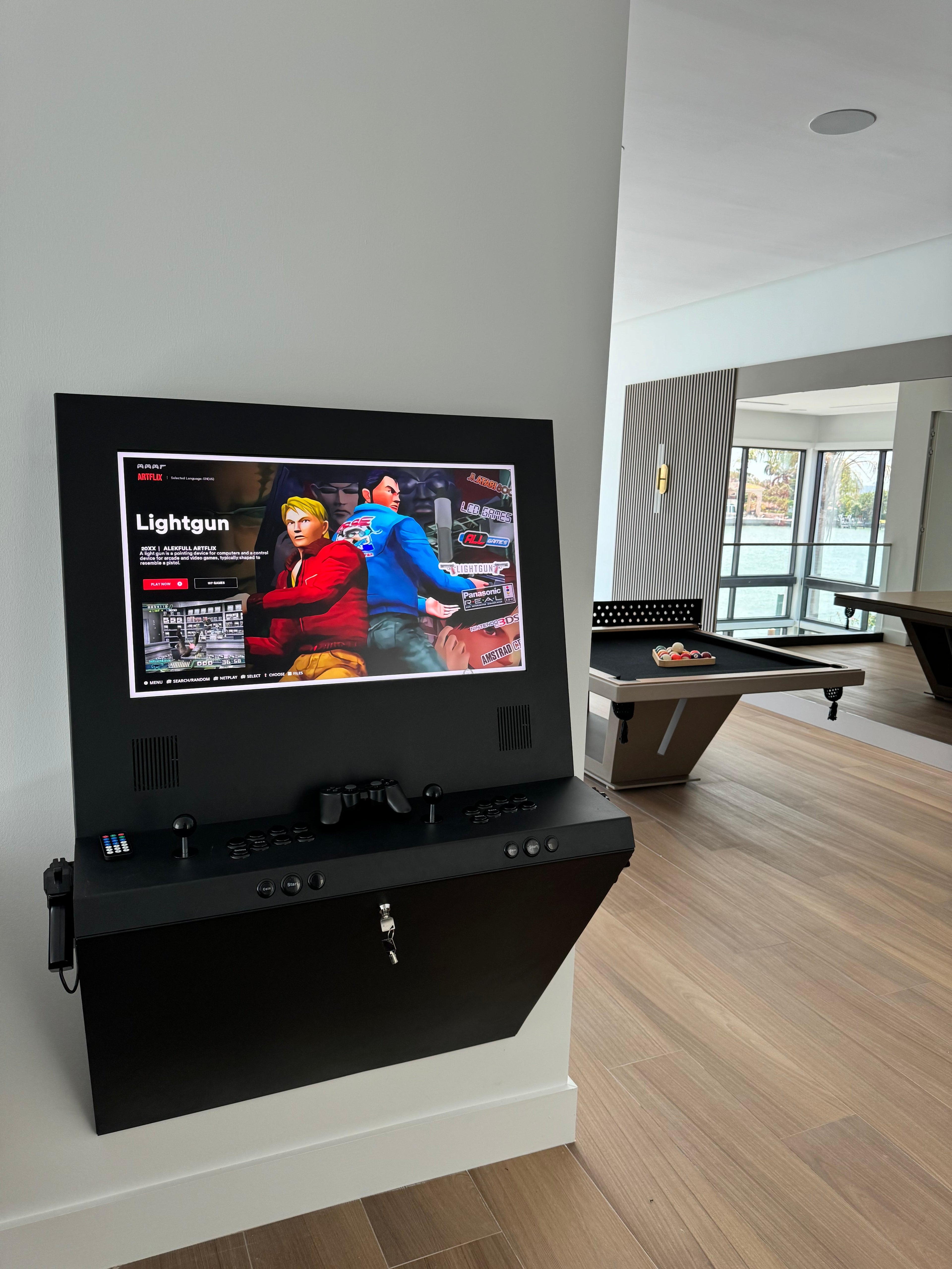 Umbrella Arcades wall mounted arcade cabinet