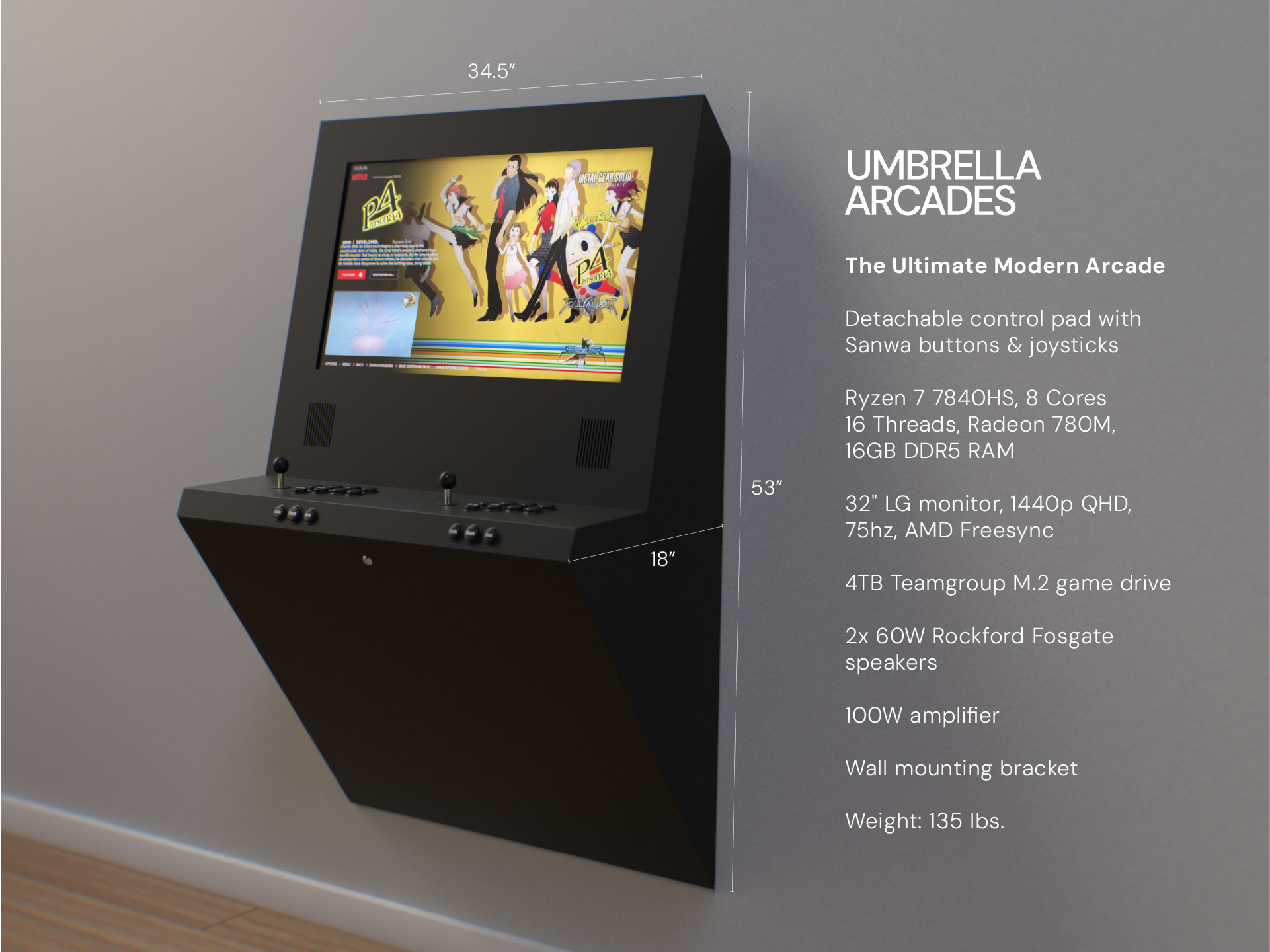 Wall Mounted Arcade - Classic Arcade