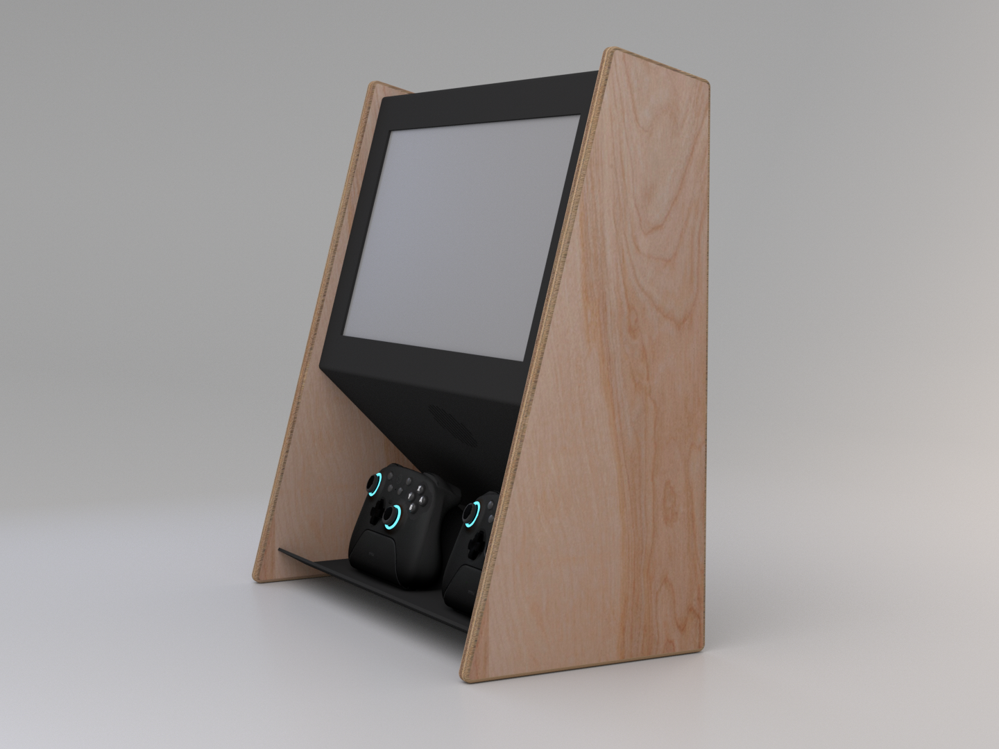 Umbrella Mini arcade cabinet walnut finish